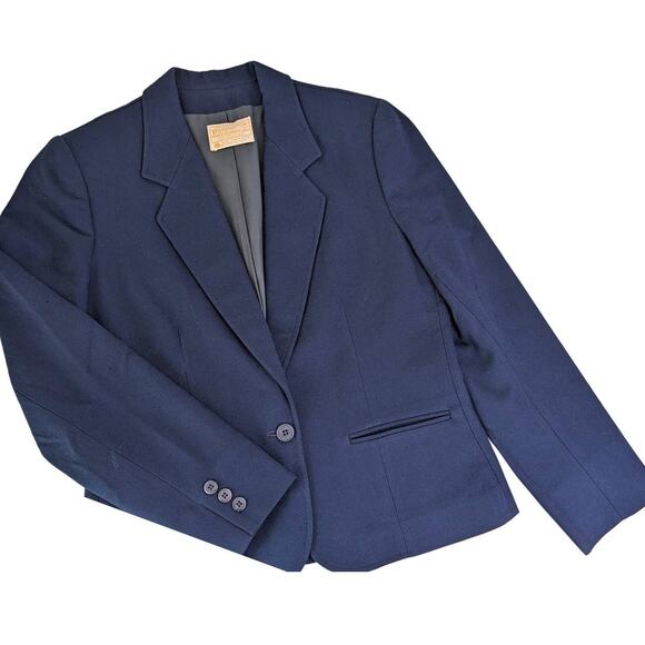 Vintage Navy Pendleton Wool Blazer - Picture 1 of 9